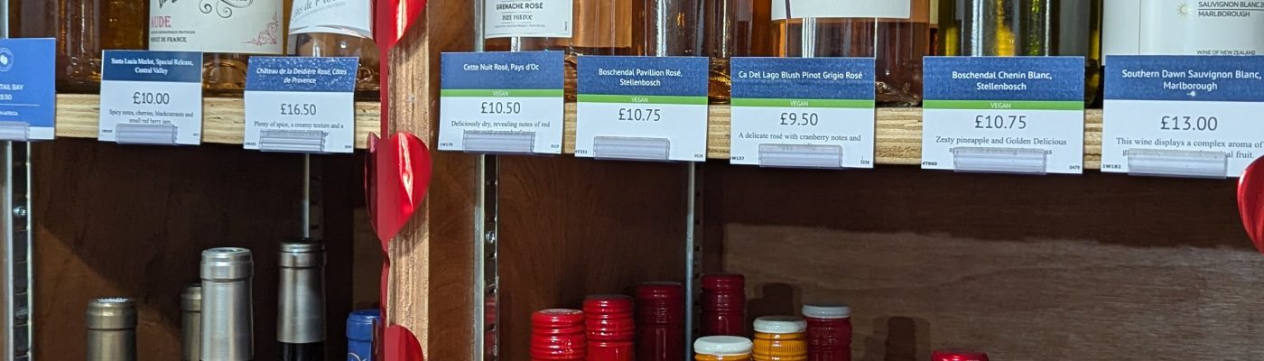 Wines at the deli