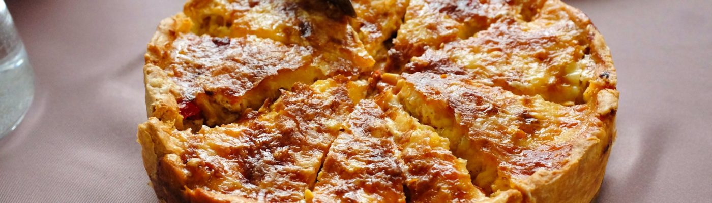 quiche on a plate