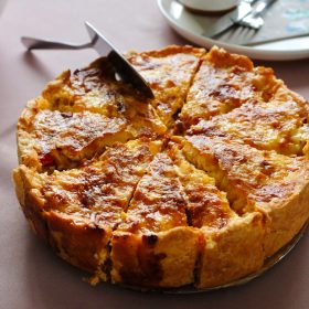 quiche on a plate